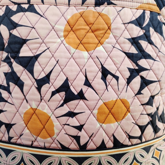 Vera Bradley Quilted Floral Shoulder/Tote Bag in Pink, Blue And Orange - Picture 3 of 4